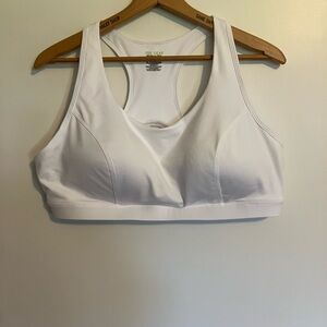 NWOT Tek Gear White 3X Sports Bra Zip Front